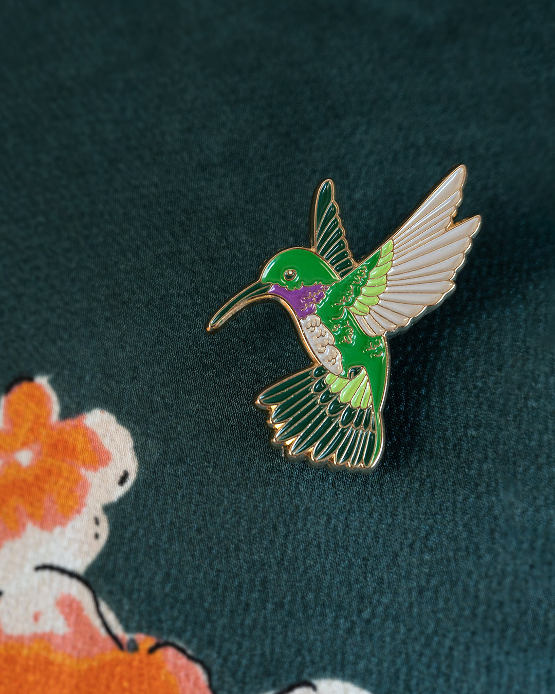 Hummingbird Enamel Pin