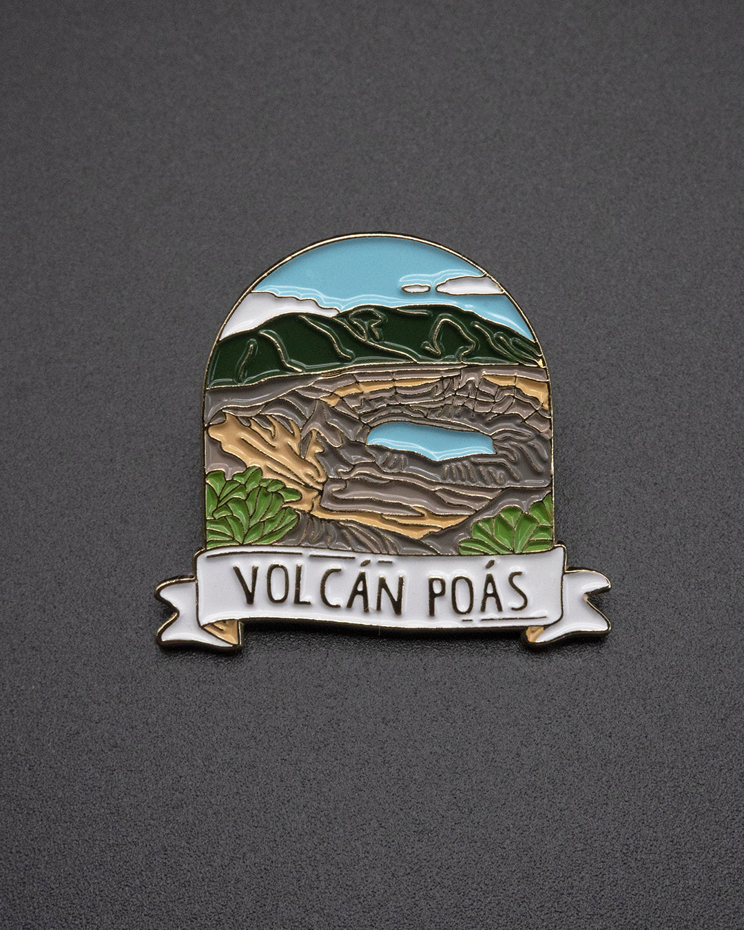 Poas Volcano Enamel Pin